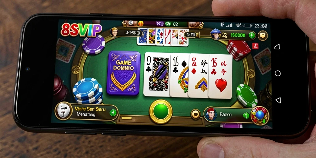 Tampilan gameplay seru permainan Domino di 8SVIP.