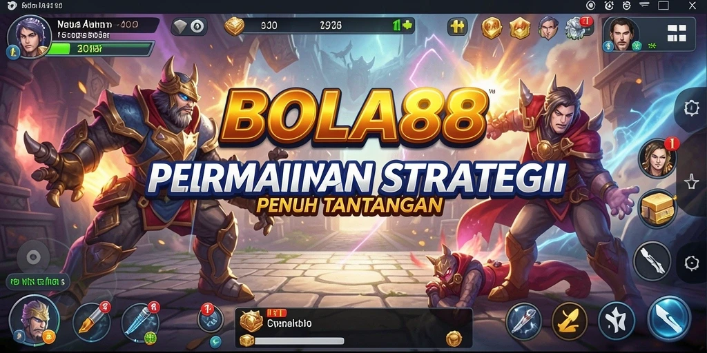 Tampilan gameplay strategis yang mendebarkan dari BOLA88.