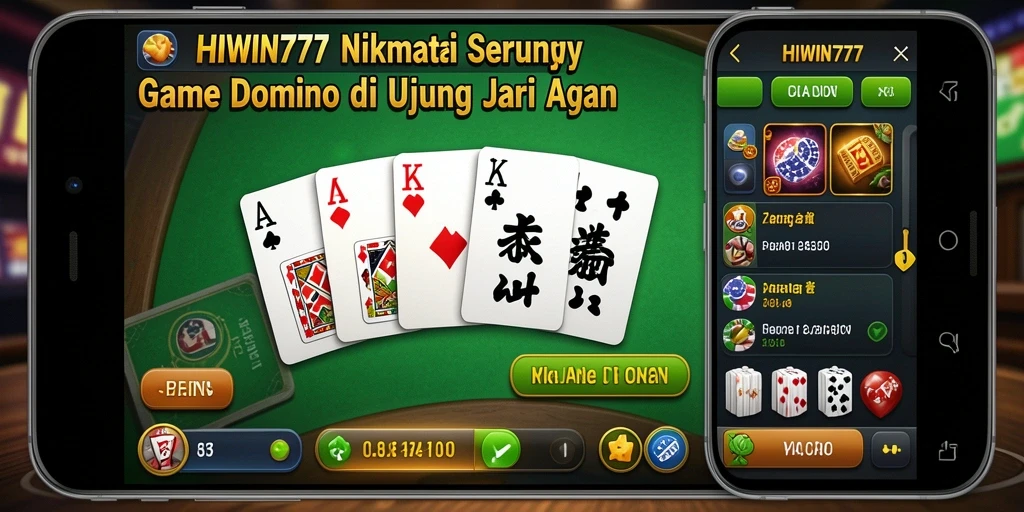 Tangkapan layar HIWIN777 menampilkan gameplay menarik permainan Domino.