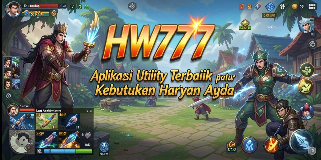 Tampilan interface aplikasi Utility HW777 yang menarik dan mudah digunakan.