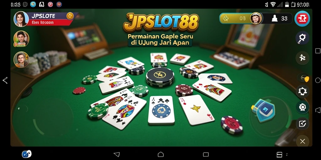 Tampilan gameplay Gaple yang seru dan interaktif di JPSLOT88.