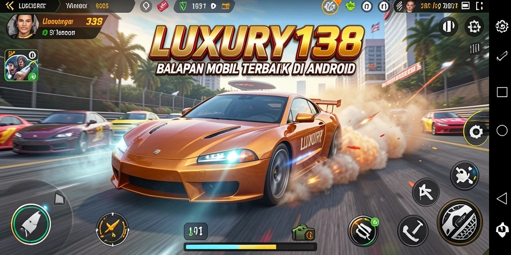 Tampilan gameplay balapan yang seru di LUXURY138.