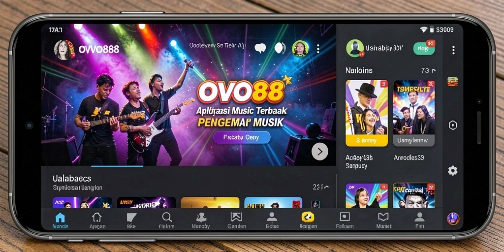 Screenshot gameplay OVO88 yang menampilkan interaksi musik yang seru.