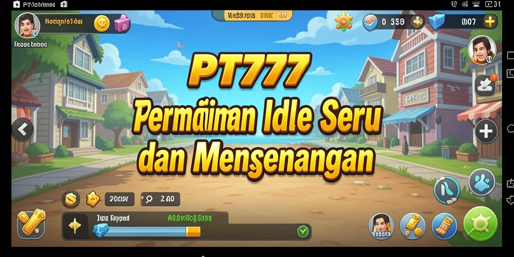 Screenshot gameplay PT777 menunjukkan karakter yang sedang mengumpulkan sumber daya.
