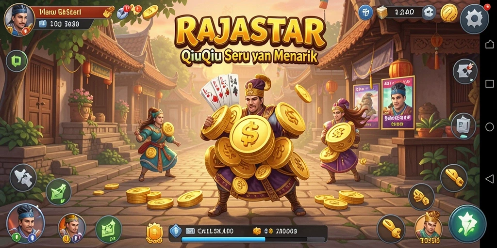 Gameplay seru QiuQiu di RAJASTAR dengan grafis menawan.