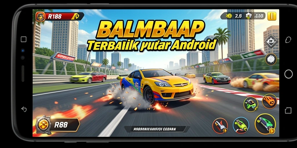Screenshot utama RI188 menampilkan aksi balapan yang menegangkan.