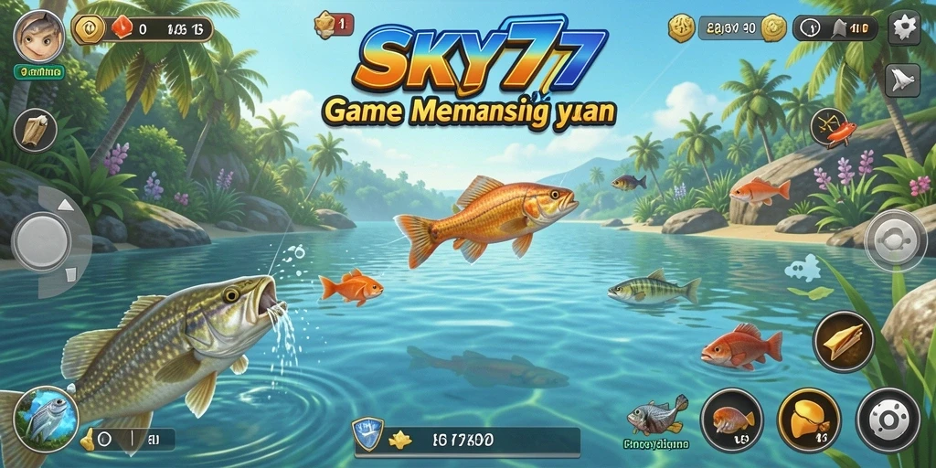 Tampilan seksi dari gameplay <strong>SKY77</strong> yang menampilkan aksi memancing yang seru.