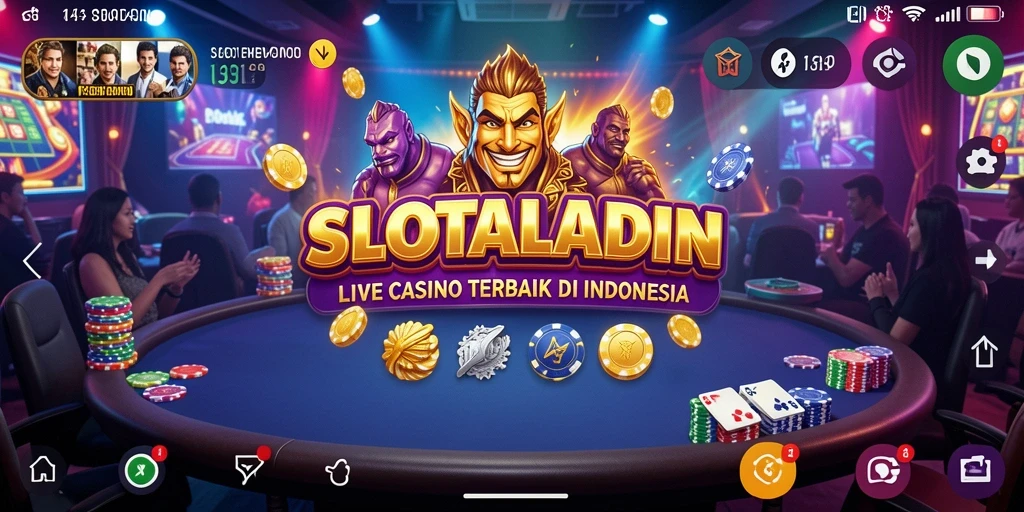 Tampilan gameplay menarik dari SLOTALADIN yang menggambarkan momen seru di Live Casino.