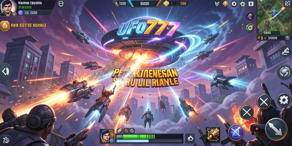 Gameplay menegangkan dalam pertempuran Battle Royale yang seru.