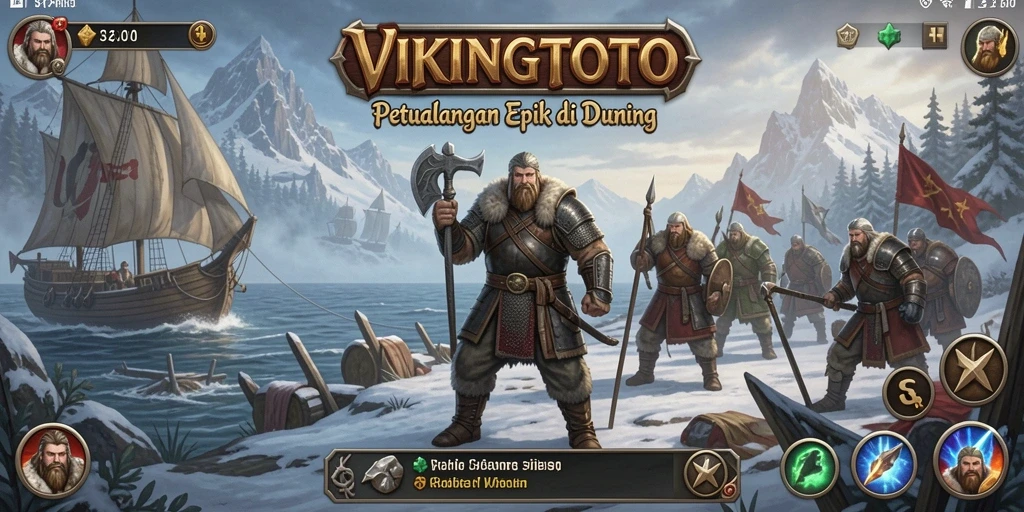 Tampilan gameplay VIKINGTOTO yang menampilkan aksi petualangan seru.
