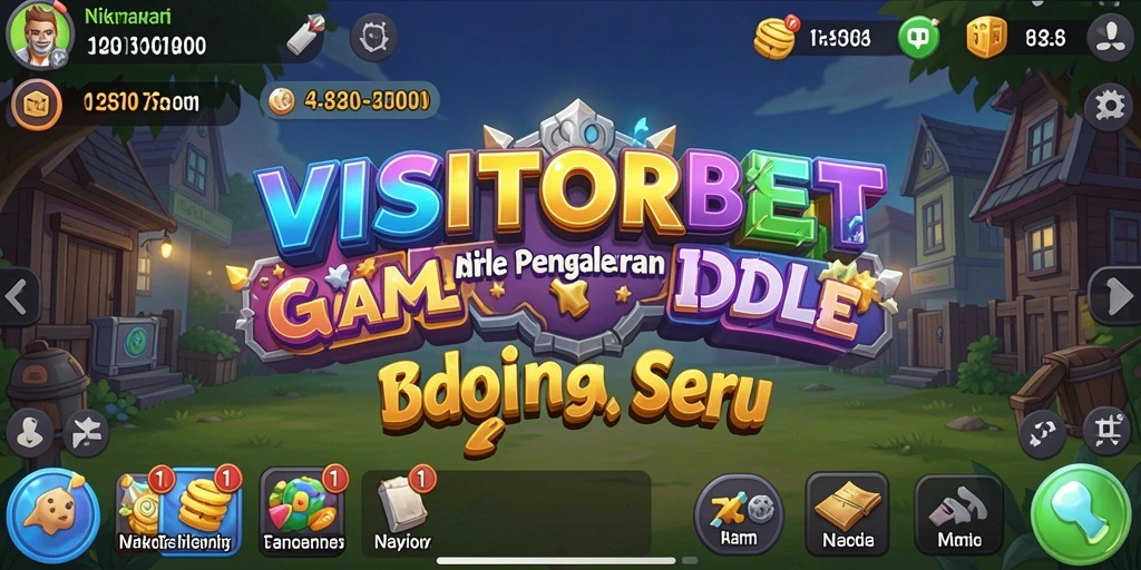 Tangkapan layar utama VISITORBET menampilkan gameplay Idle yang menarik dan memikat.