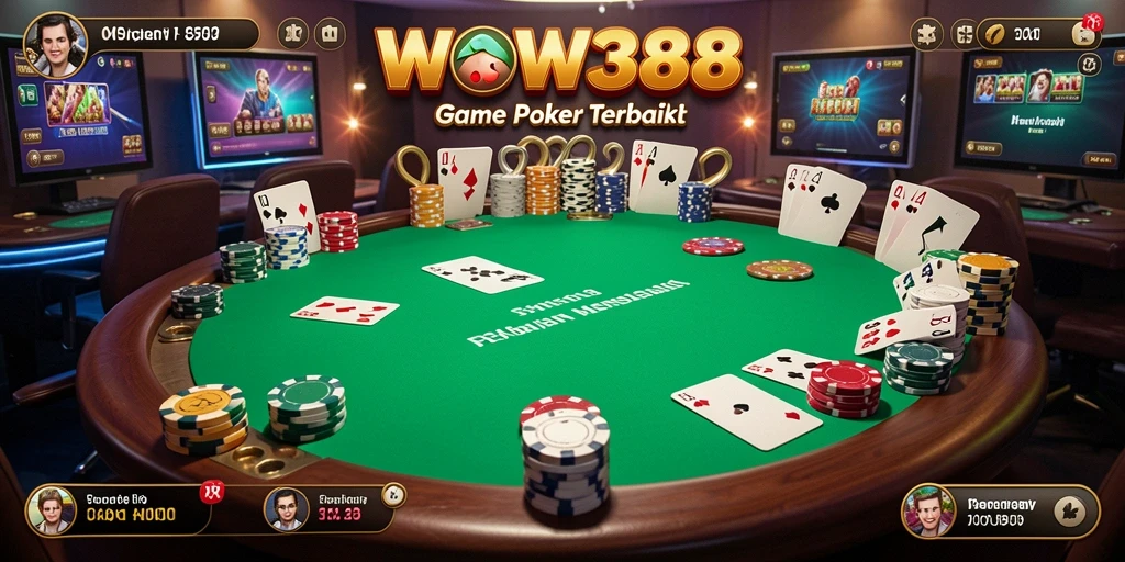 Tampilan gameplay seru dari permainan Poker WOW388.