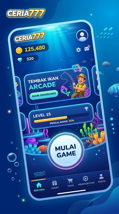 Tampilan antarmuka ceria777 yang modern dan user-friendly.